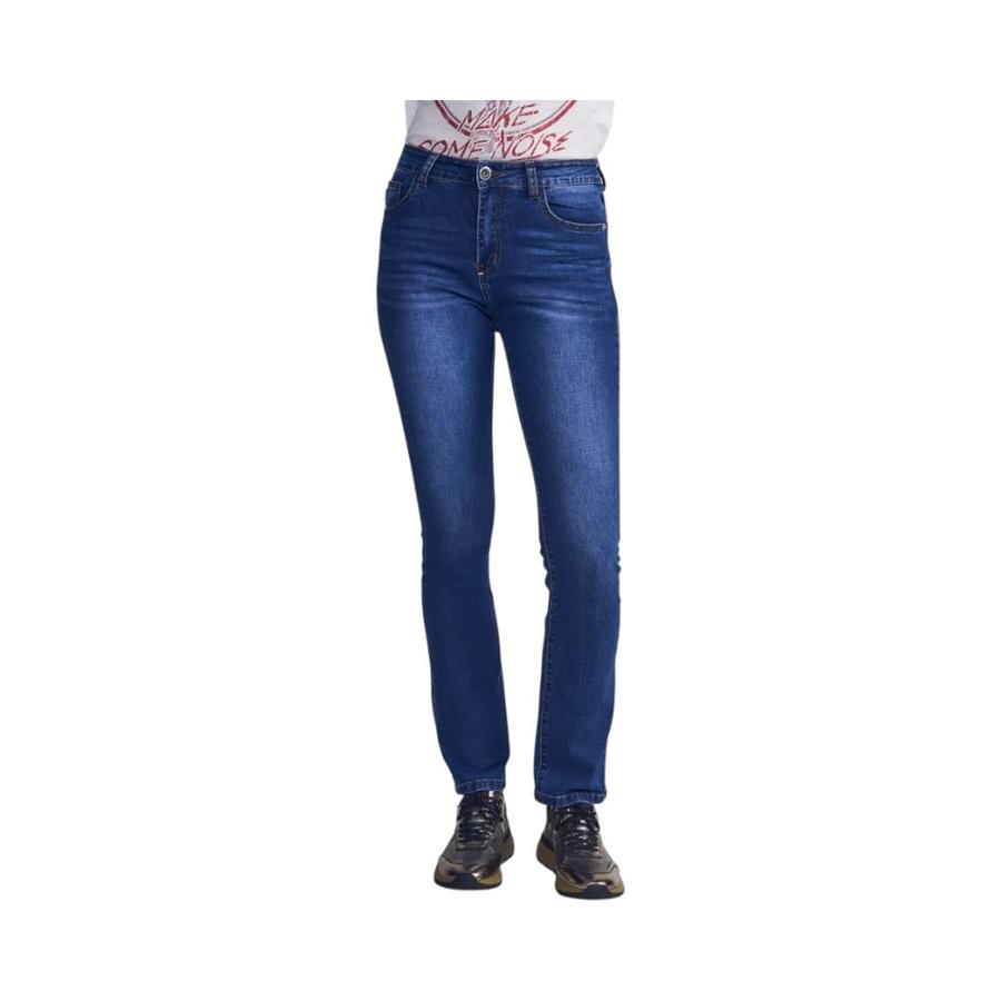 Jeans Mujer Ellus Jess Tiro Medio Azul Medio