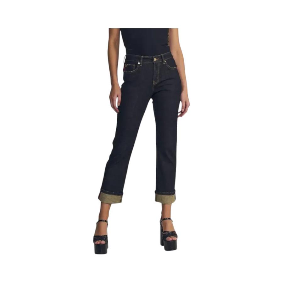 Jeans Recto Mujer Ellus Tiro Medio AF055612 Negro