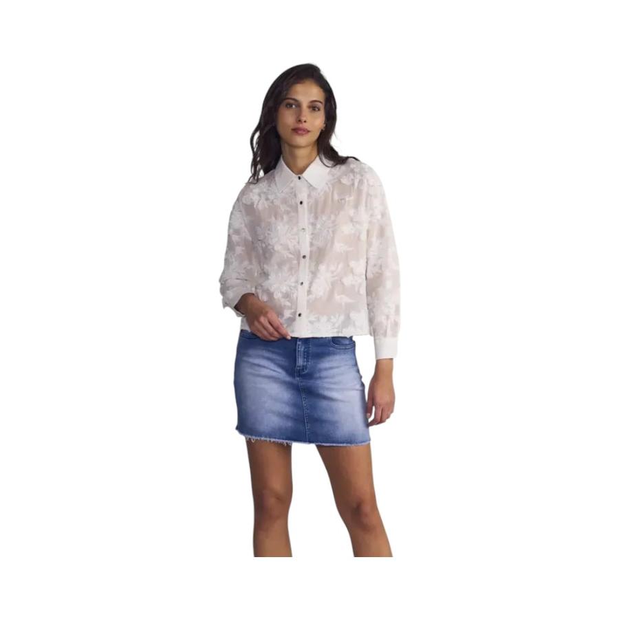 Blusa Flores Mujer Ellus Romantic Boho Blanco