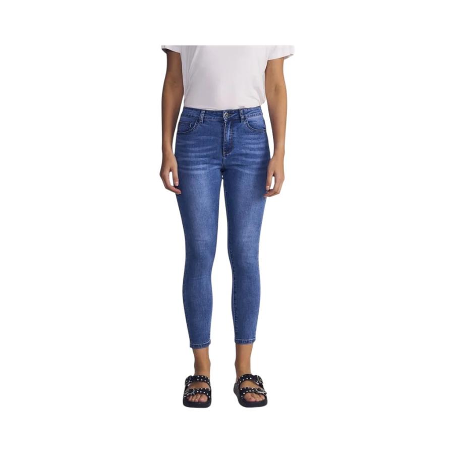 Jeans Mujer Ellus Gisele Tiro Alto Azul Medio