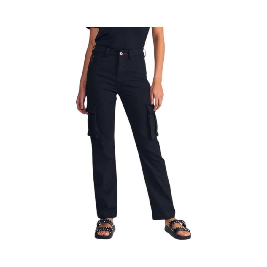 Pantalón Tiro Ultra Alto Mujer Ellus AFC95630 Negro