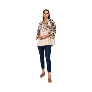 Blusa Oversize Mujer Give Animal Print Talla Unica Beige