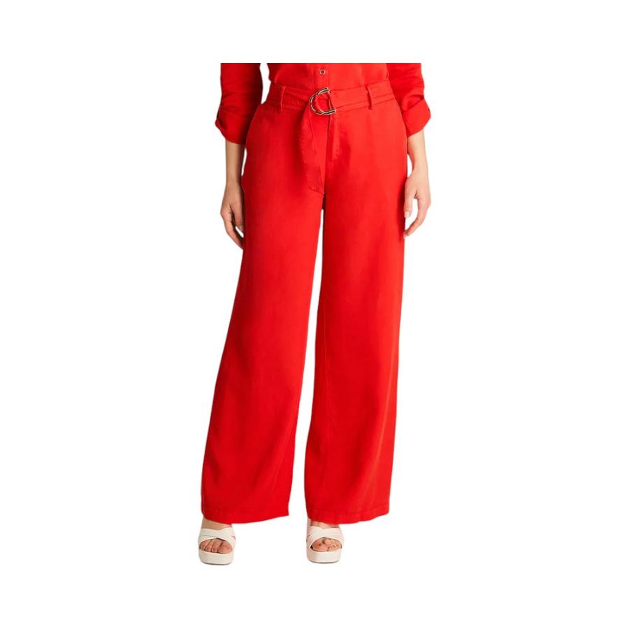 Pantalón Recto Mujer Lorenzo Di Ponnti con Lazo Rojo