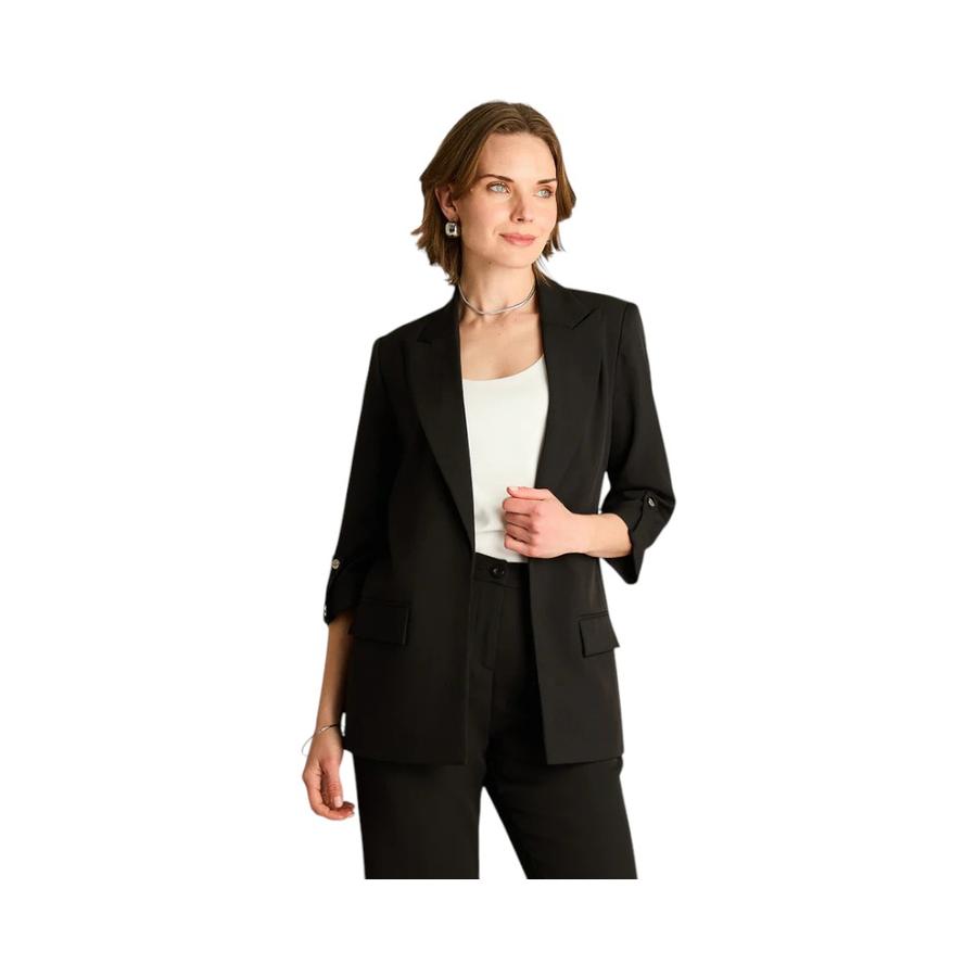 Blazer Mujer Lorenzo Di Pontti manga 3/4 Con Forro Negro