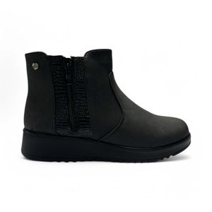 Botín Casual Mujer Spini Cierre Costados Negro
