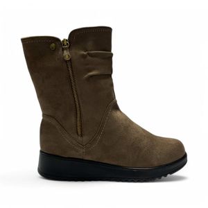 Bota Casual Mujer Ferre Cierre Costados Taupe