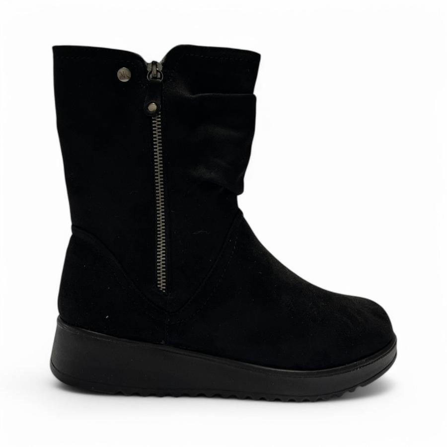 Bota Casual Mujer Ferre Cierre Costados Negro