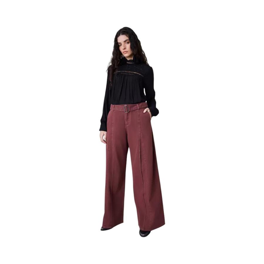 Pantalón Wide Leg Mujer Umbrale 603PAUMV26-206 Café