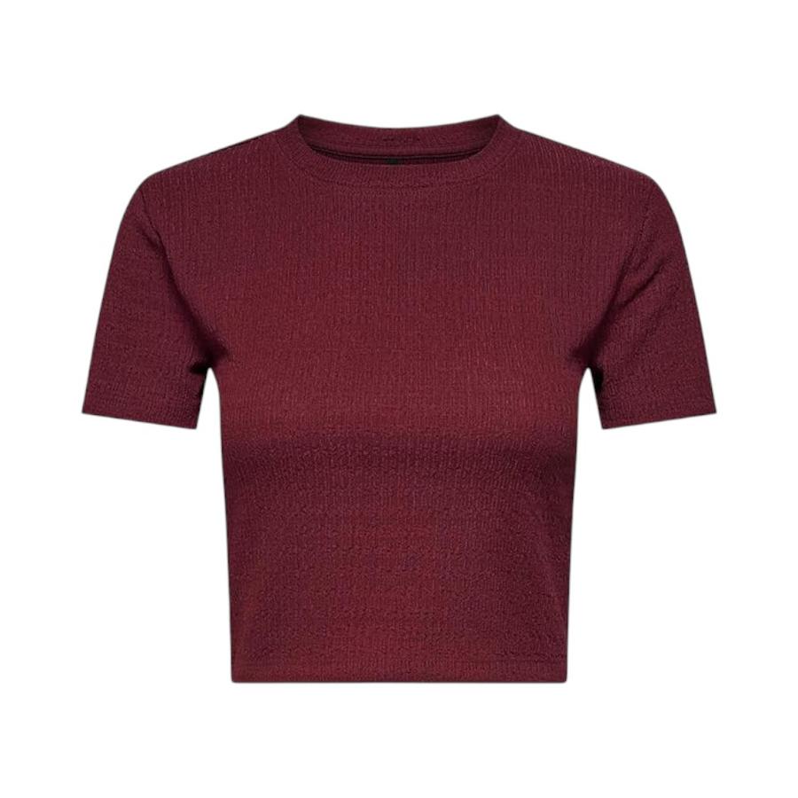 Polera Mujer Onlstella Crop 15350259 Burdeo