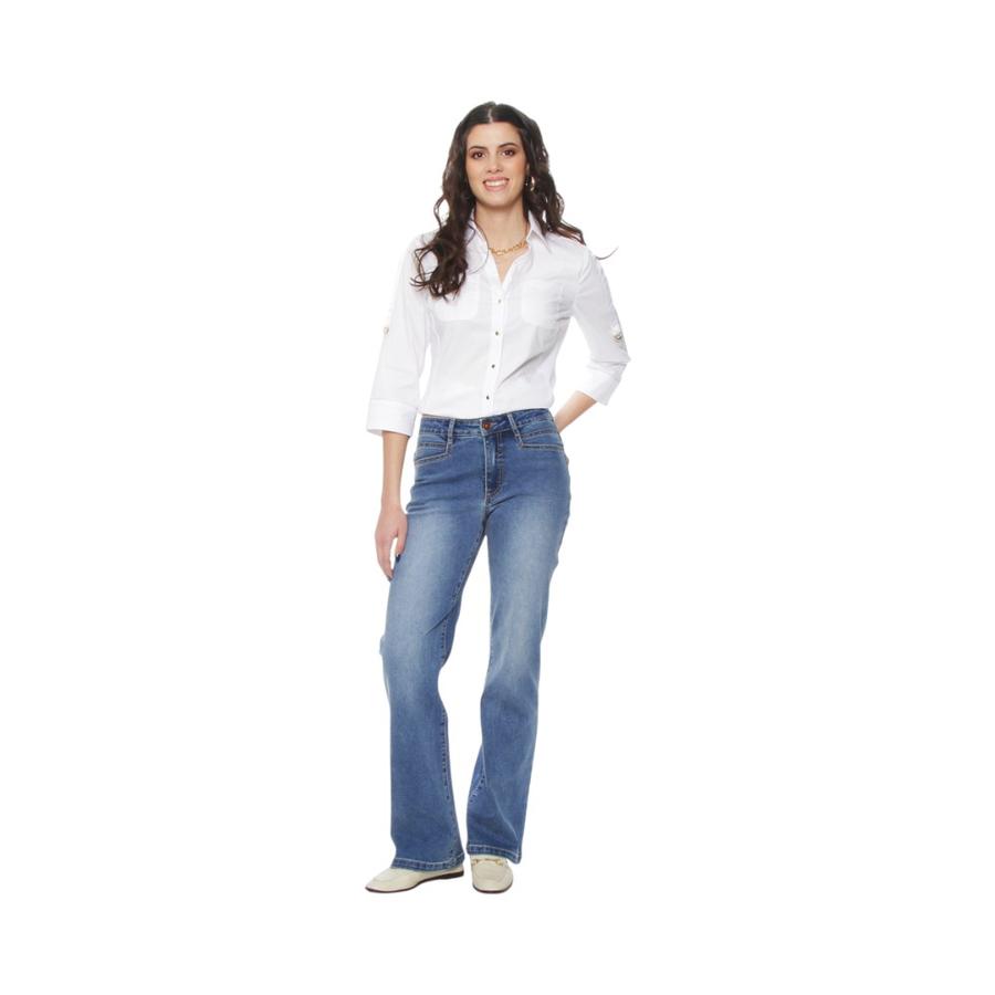 Jeans Mujer Recto Tiro Alto P328A