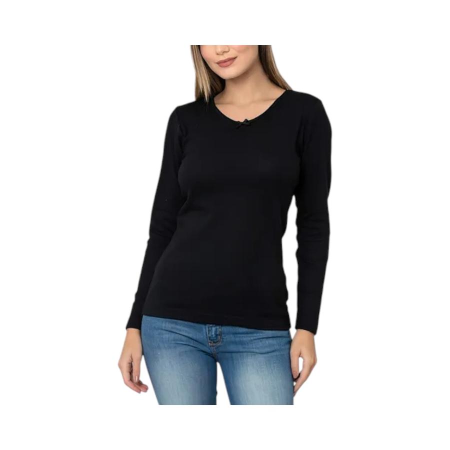 Polera manga larga Mujer Lady Genny K-321 Negro