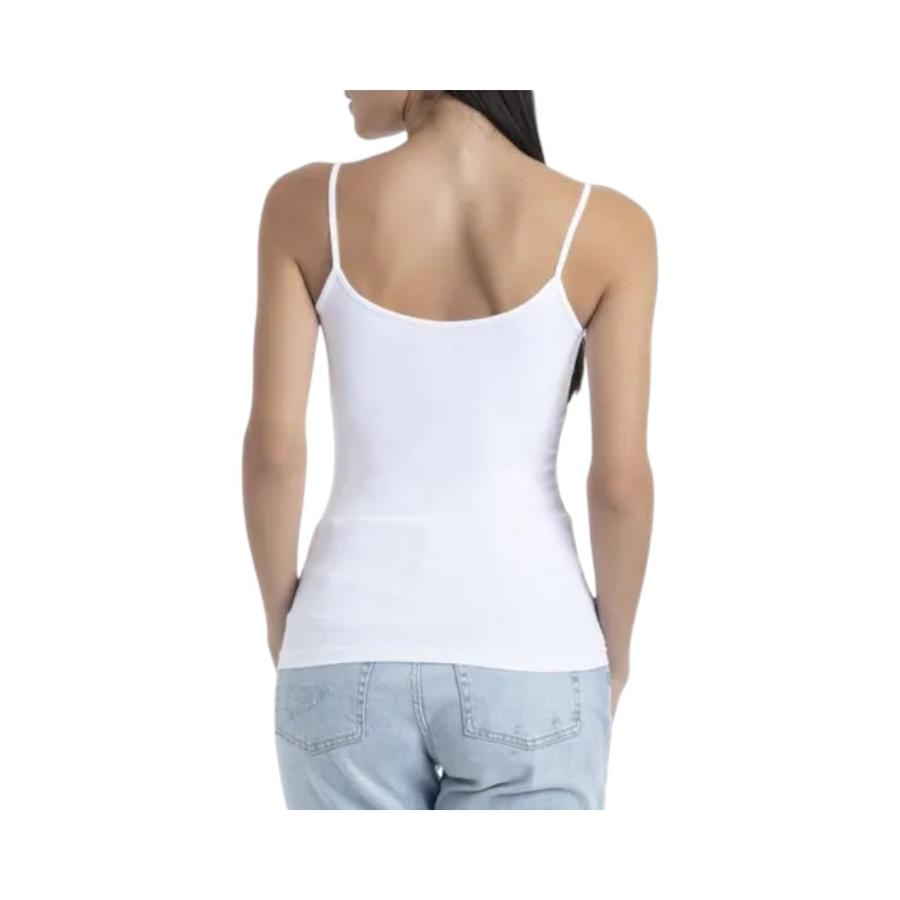 Camiseta pabilos microfibra Mujer Lady Genny K-427 Blanco
