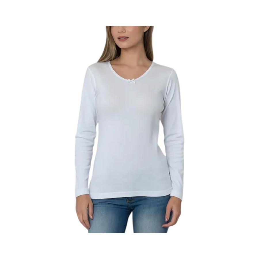 Polera manga larga Mujer Lady Genny K-321 Blanco