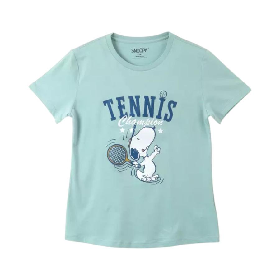 Polera Manga Corta Mujer TBC Tennis Snoopy Verde