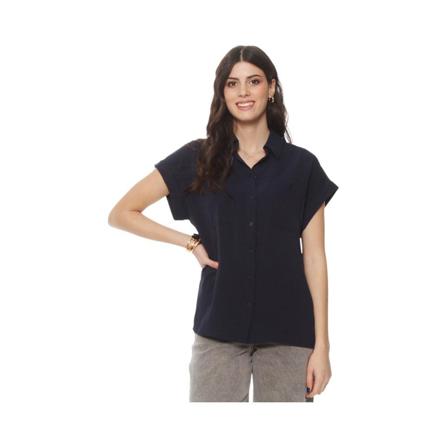 Blusa Manga Corta Cuello Abotonado Wados NT1603WD Azul