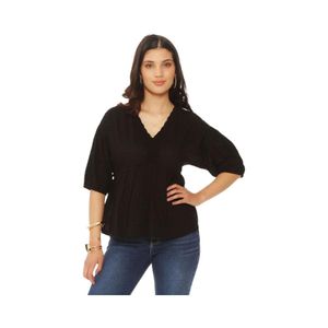 Blusa Manga Corta Brodery 3476190 Negro
