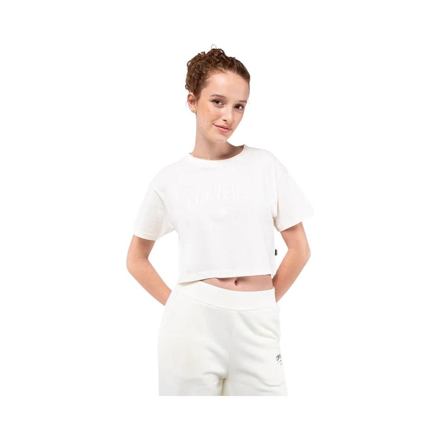 Polera Manga Corta Mujer Converse Crop Star Chevron Crema