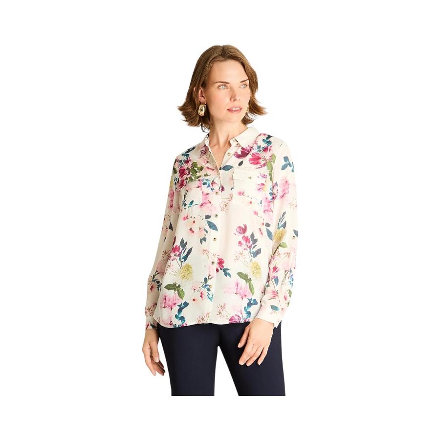 Blusa Georgette Mujer Lorenzo Di Pontti Estampado Floral