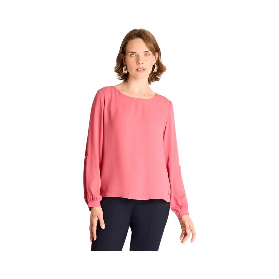 Blusa Georgette Mujer Lorenzo di Pontti Manga 3/4 Rosado