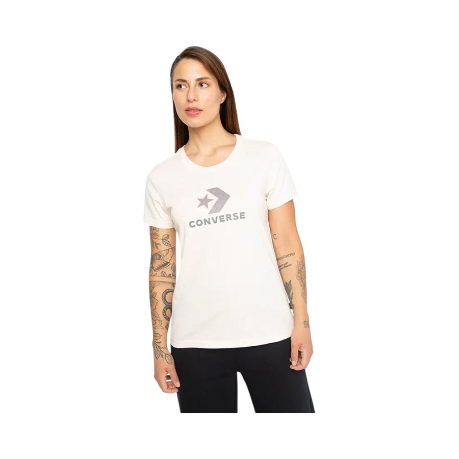 Polera Manga Corta Mujer Converse Star Chevron Infill Rosado