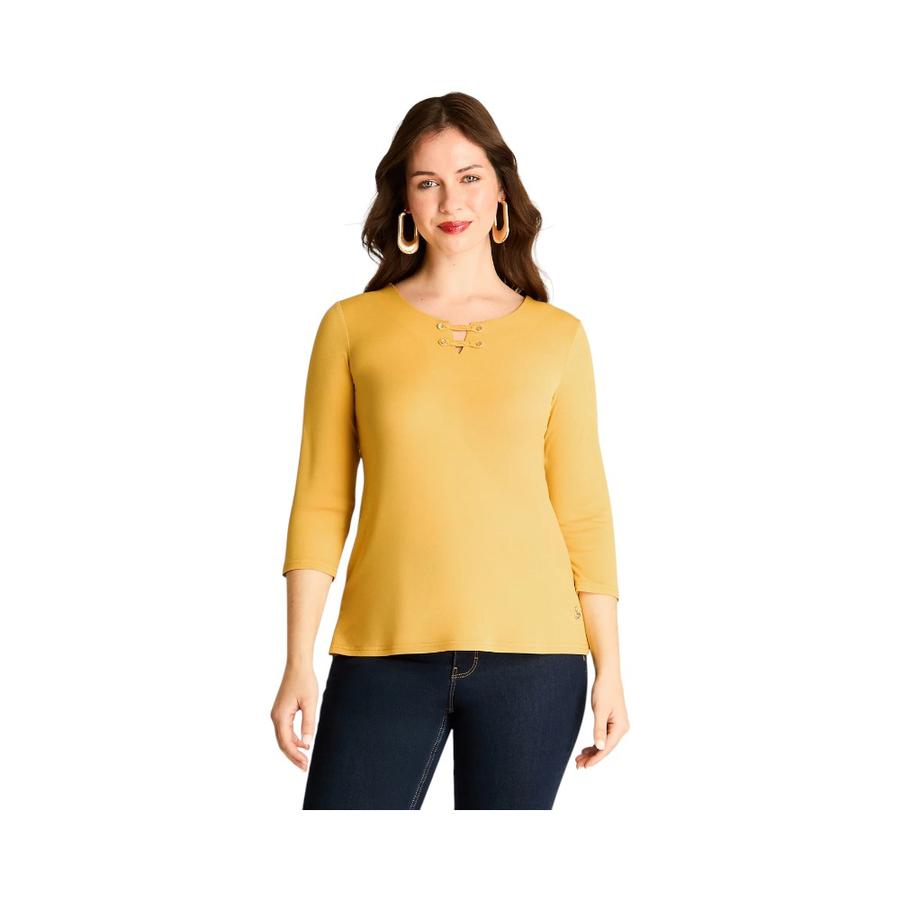 Polera Cuello Redondo Lorenzo Di Pontti Mostaza