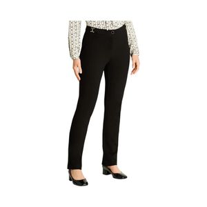 Pantalón Recto Mujer Lorenzo Di Pontti Negro