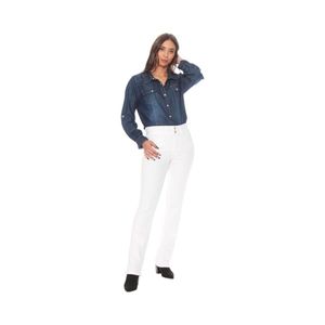 Pantalón Mujer Recto Tiro Alto Push Up MP304WA Blanco