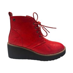 Botín Mujer Via Rosmini Casel Rojo