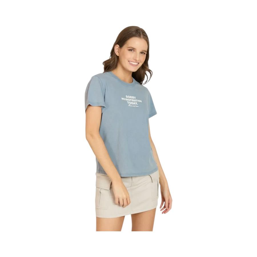 Polera Manga Corta Mujer Maui & Sons Sea Whisper Gris
