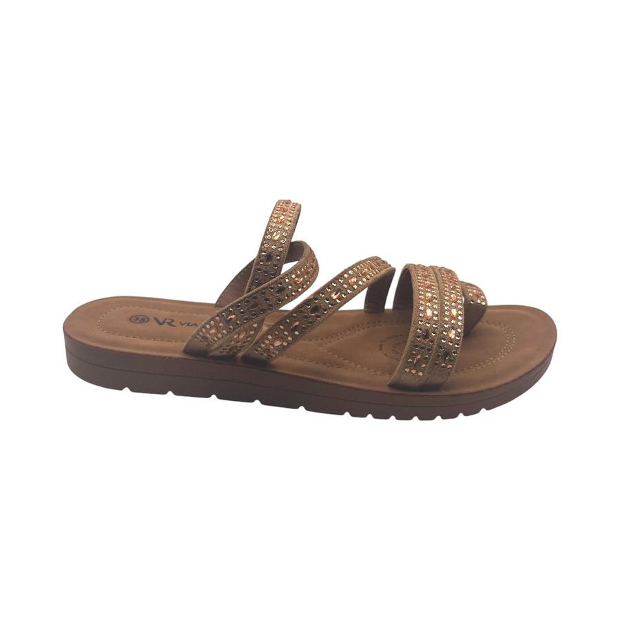 Sandalias Casual Mujer Via Rosmini Artesi Beige