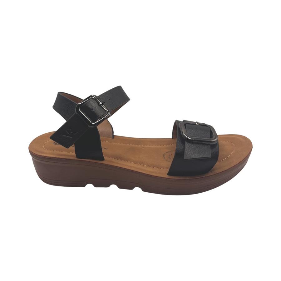 Sandalias Casual Mujer Via Rosmini Broni Negro
