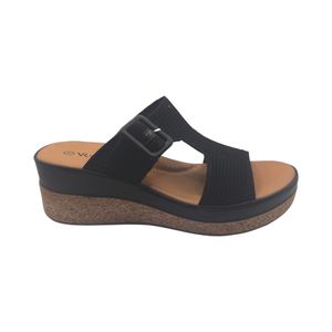Sandalias Casual Mujer Via Rosmini Orme Negro