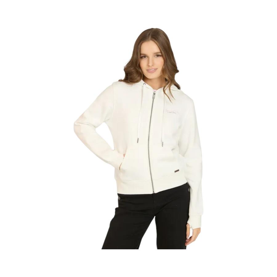 Polerón Full Zipper Mujer Maui & Sons Boreal Moon Blanco