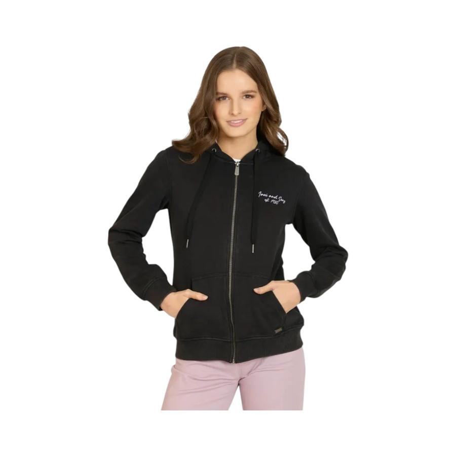 Polerón Full Zipper Mujer Maui & Sons Saltland Negro