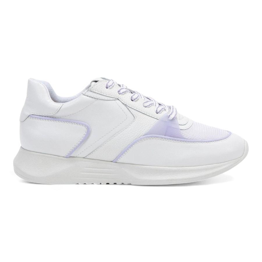 Zapatillas Casual Mujer Gacel Cuero Blanco/Lila