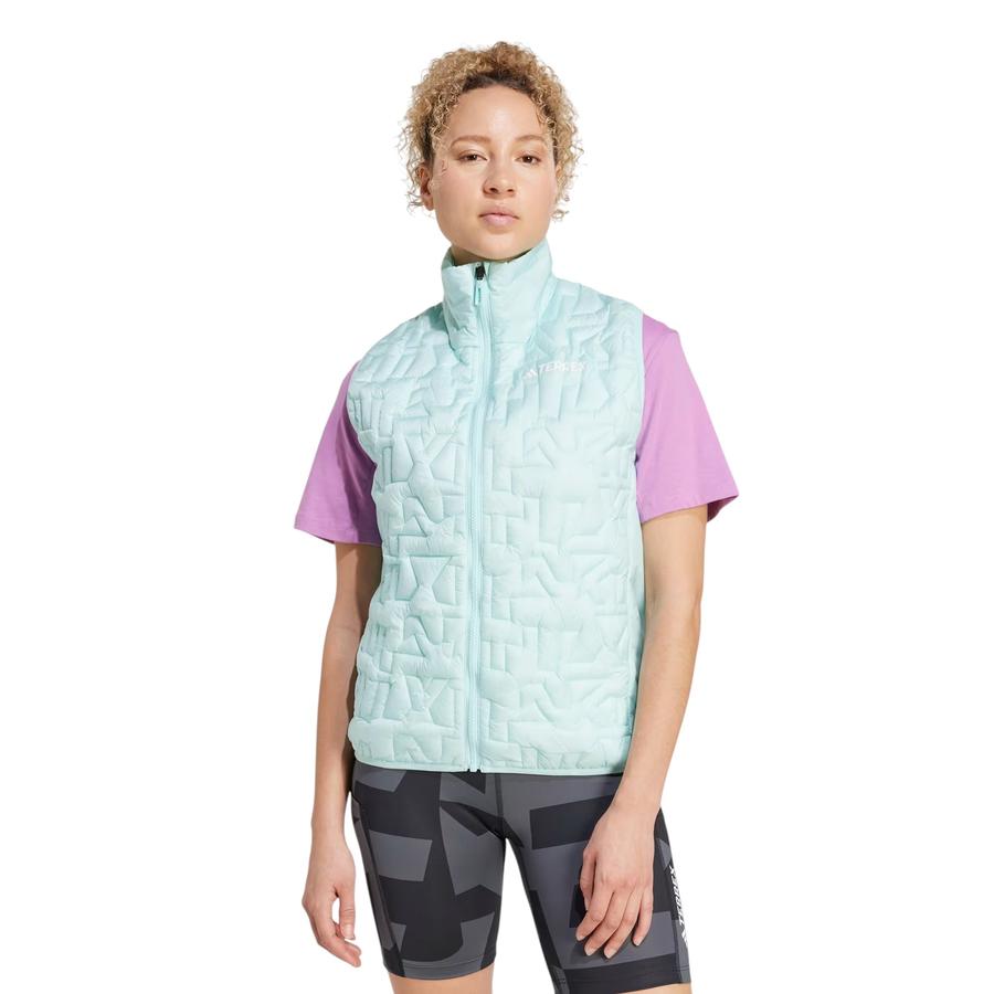 Chaleco Híbrido Aislante Mujer Adidas Terrex Celeste