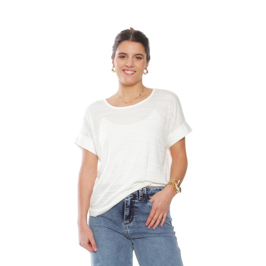 Polera M/C Botones en Espalda Mujer Wados NK1419WD Blanco