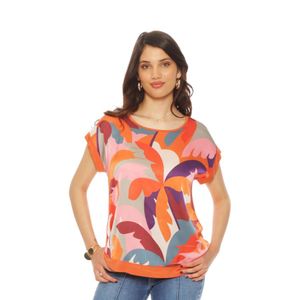 Blusa Manga Corta Estampada Mujer Wados WDC14115 Oxido