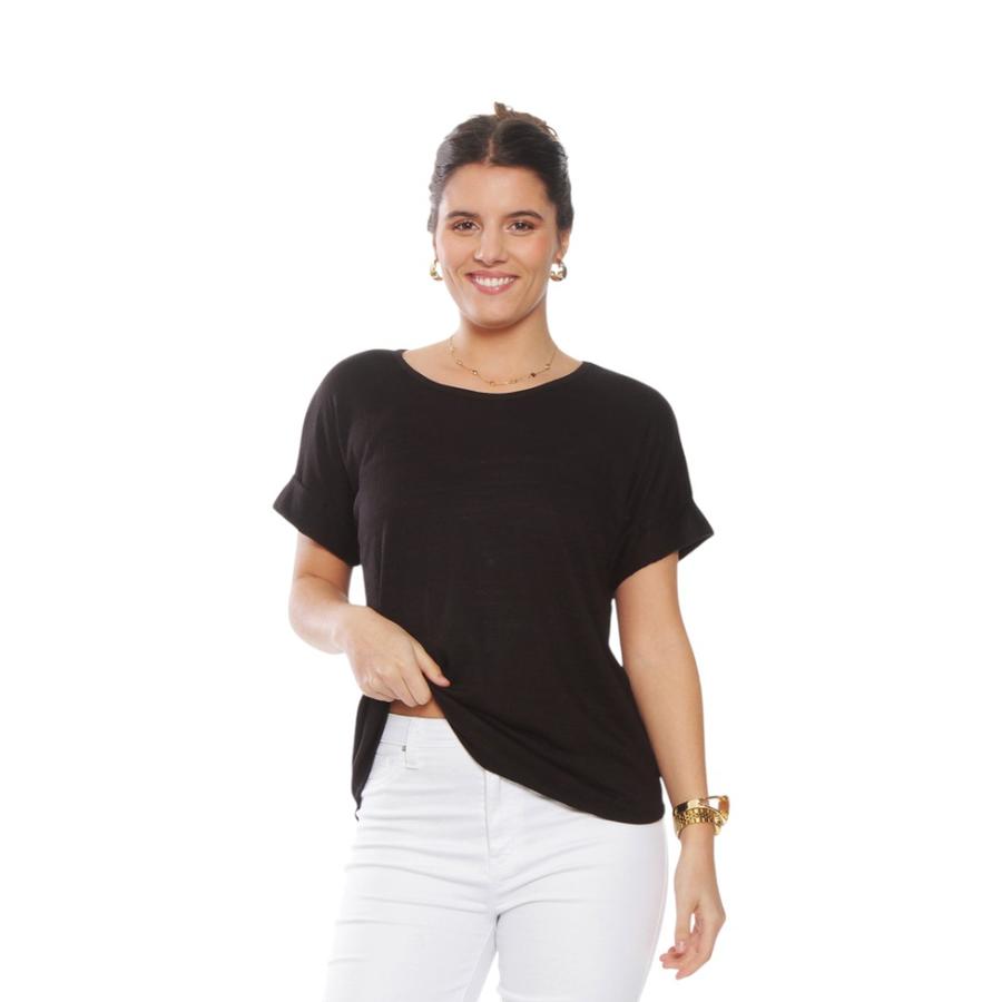 Polera M/C Botones en Espalda Mujer Wados NK1419WD Negro