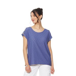 Polera M/C Escote Redondo Mujer Wados WDC13749 Azul