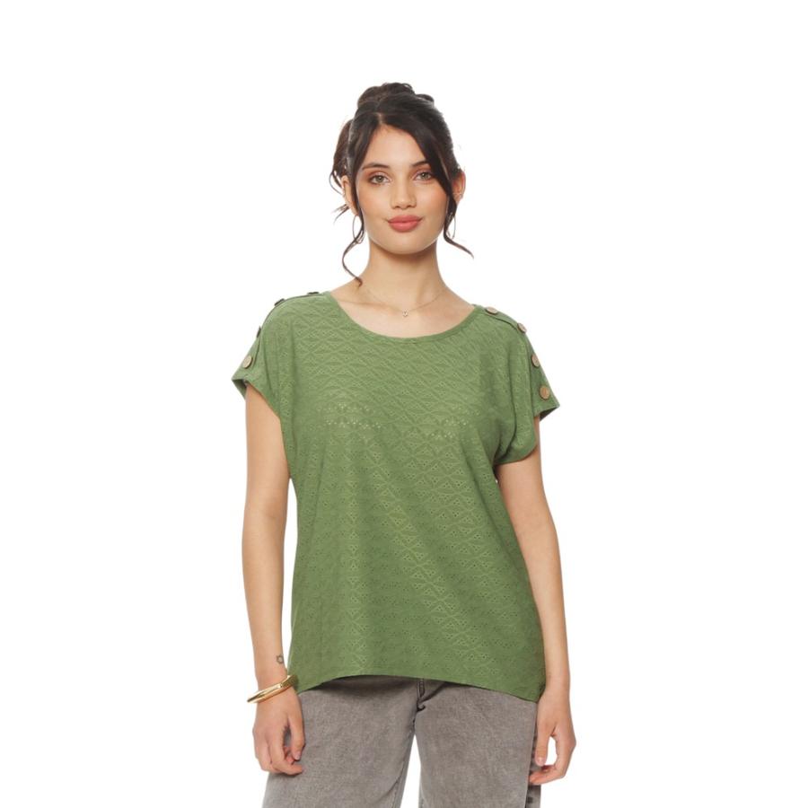 Polera M/C Escote Redondo Mujer Wados WDC13749 Verde