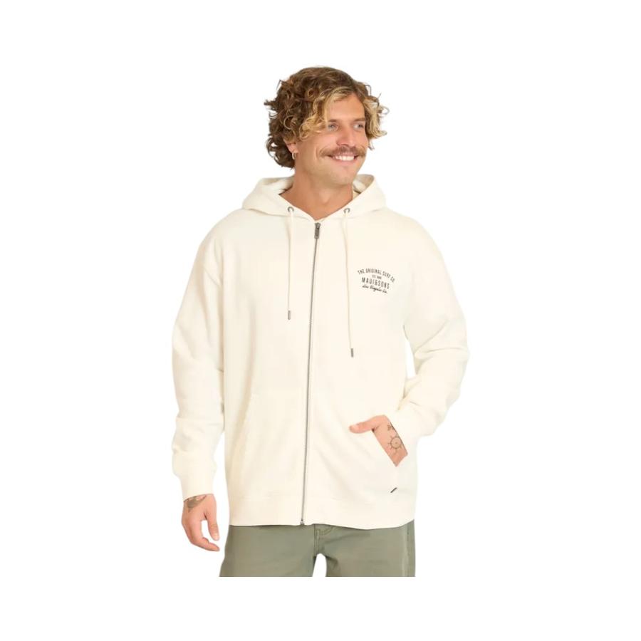Polerón Full Zipper Hombre Maui and Sons Ocean Av Blanco