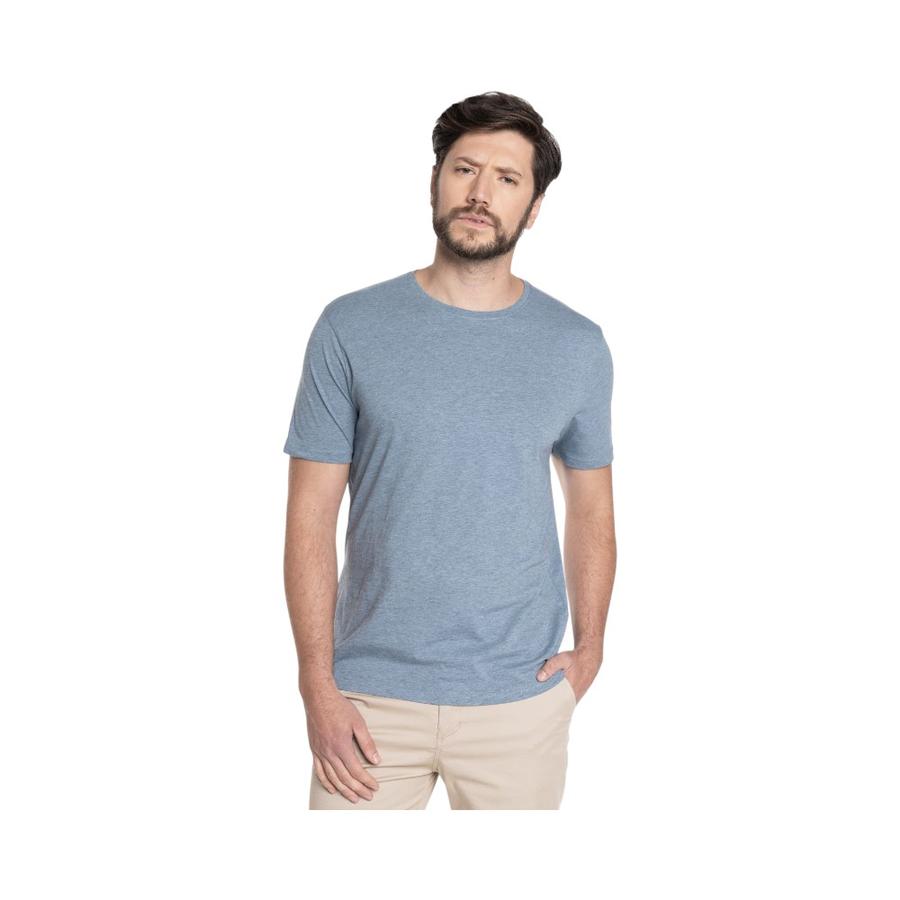 Polera Manga Corta Hombre Potros Palma Azul