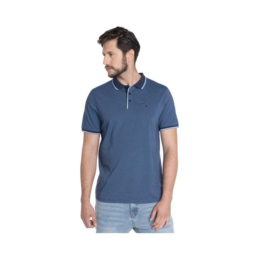 Polera Hombre Manga Corta Potros Azul