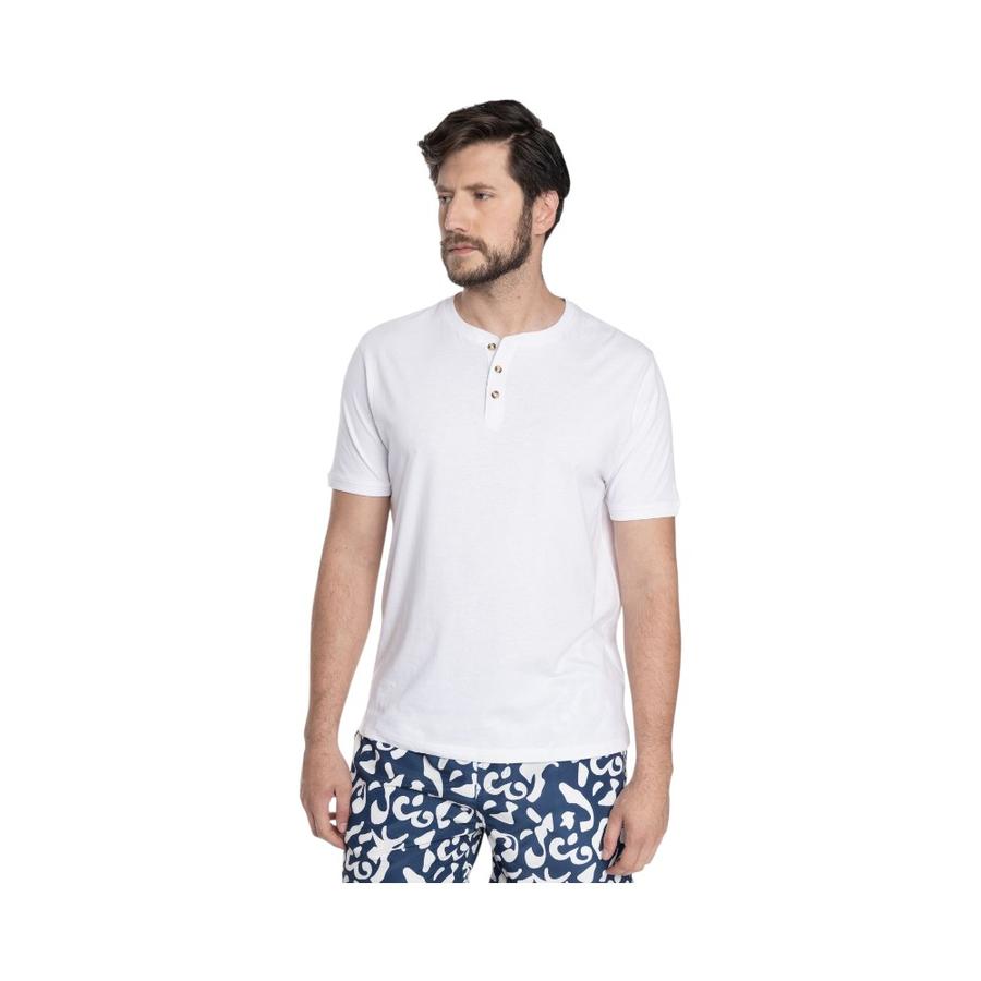 Polera Hombre Manga Corta Jersey Corso Potros Blanca