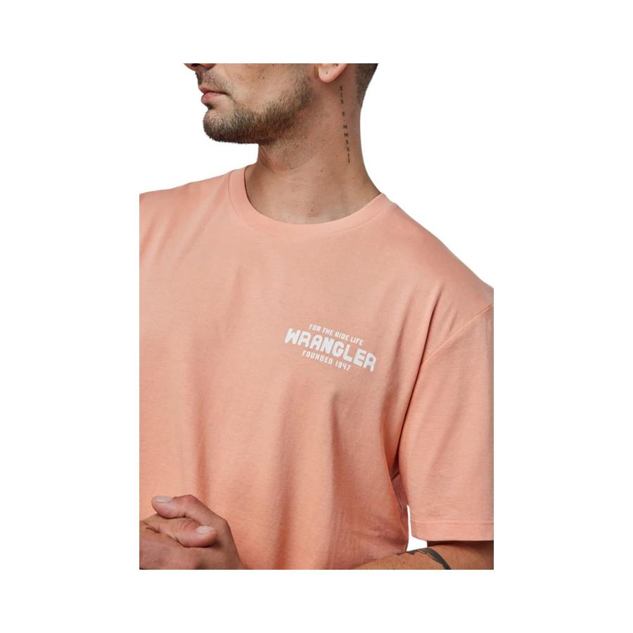 Polera Graphic Tee Hombre Wrangler Salmón