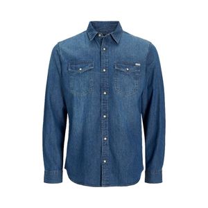 Camisa Vaquera Jack & Jones 12138115 Manga Larga Azul