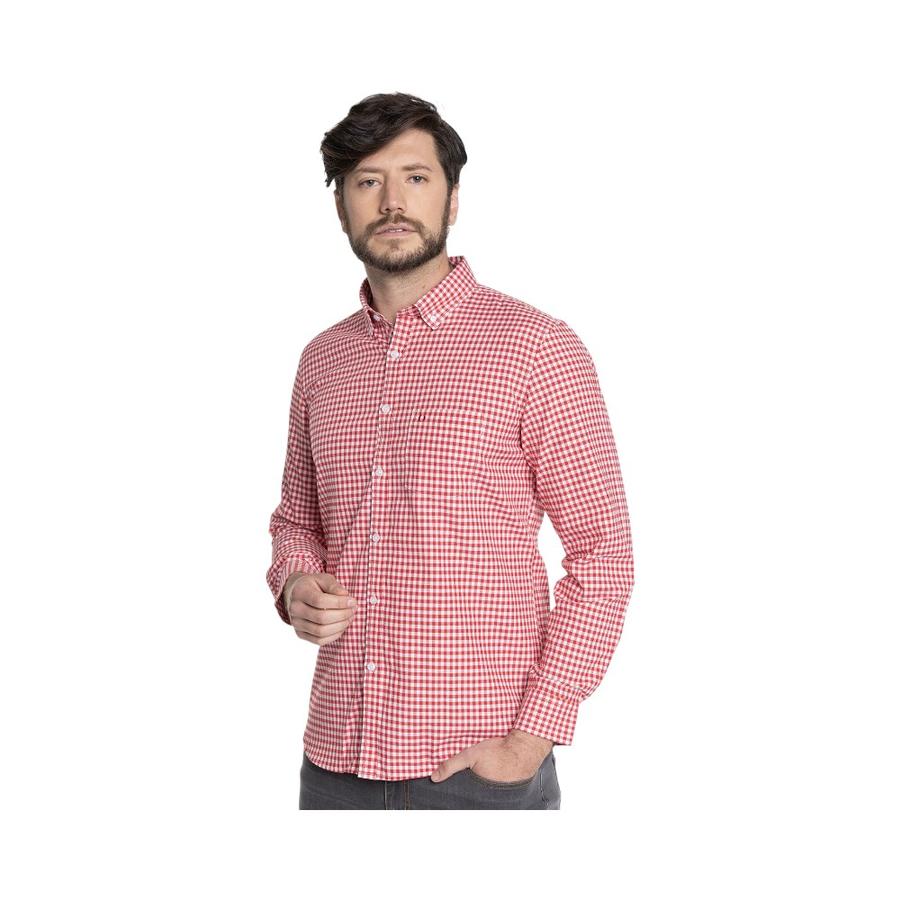 Camisa Manga Larga Hombre Potros PTV601070N-554 Rojo
