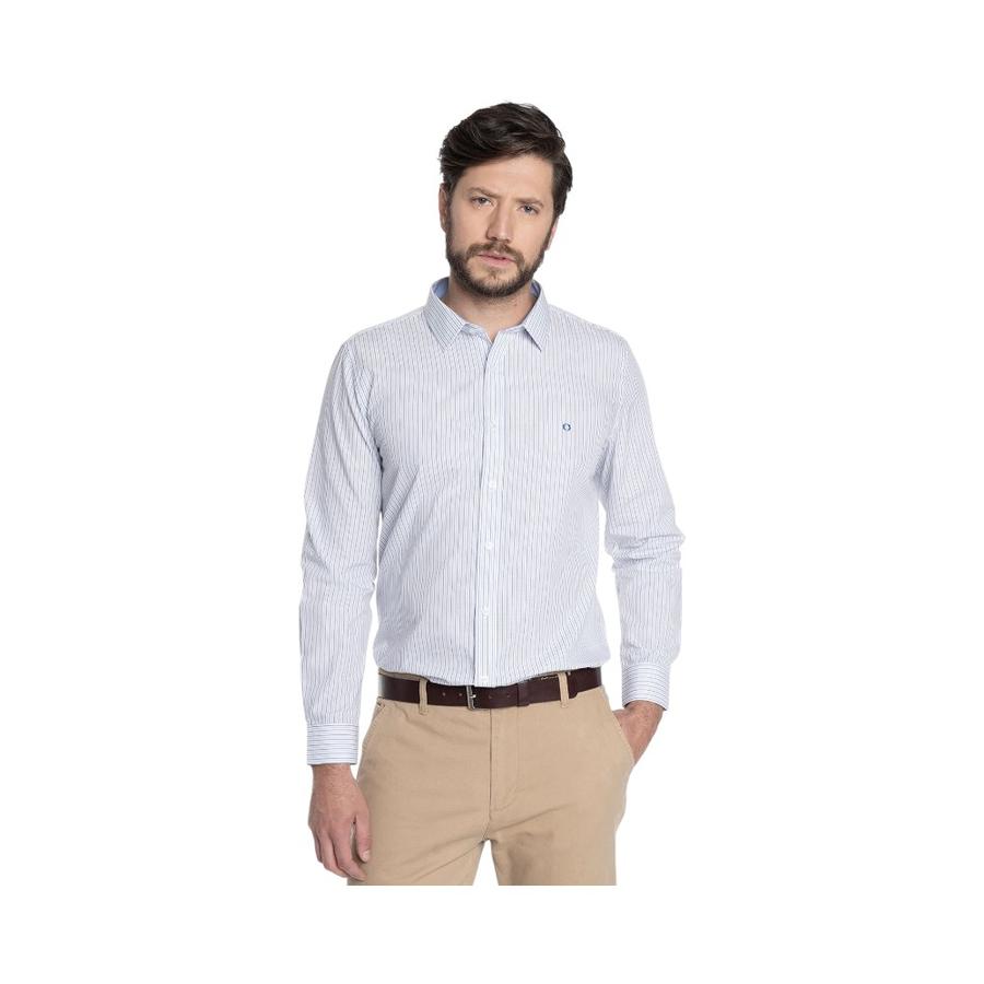 Camisa Manga Larga Hombre Potros PTV601052N-501 Blanco