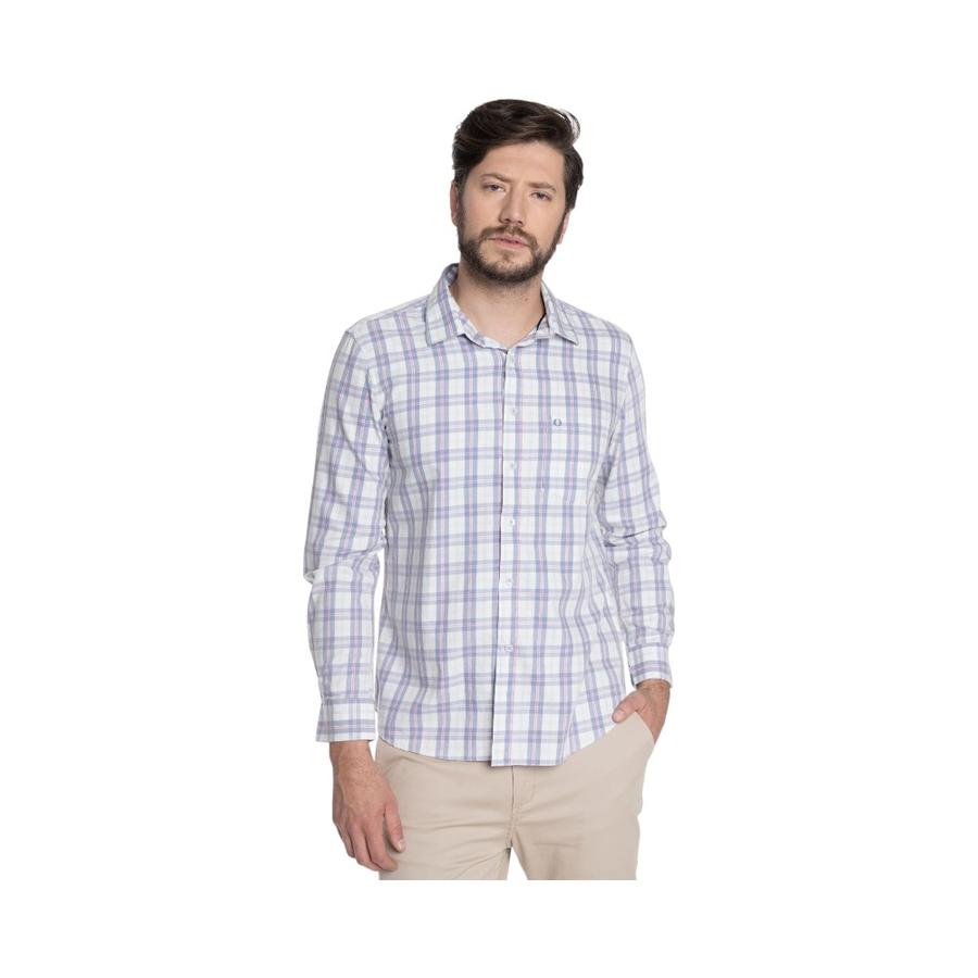 Camisa Manga Larga Hombre Potros PTV601081N-577 Azul